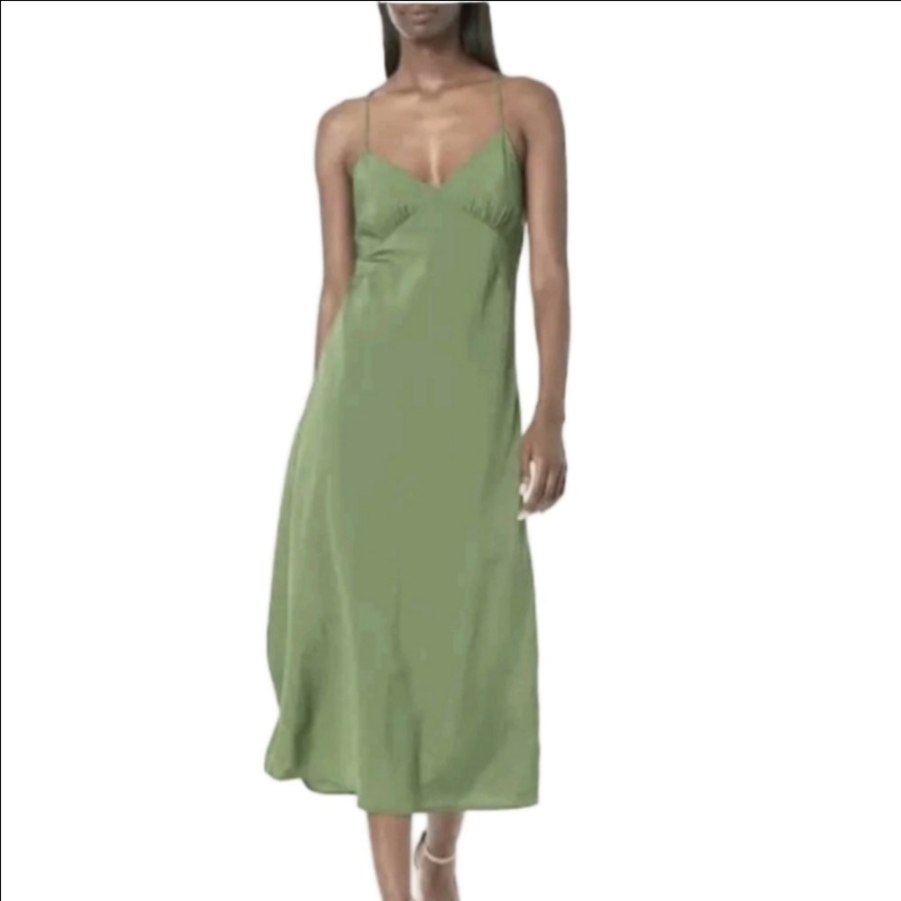 Madewell The Layton Midi Slip Dress NK491 SZ 00 NWT